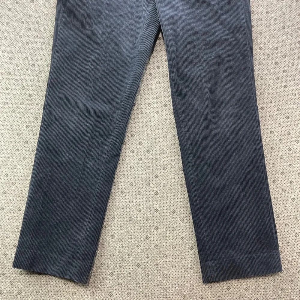 Brooks Brothers Slim Fit Navy Blue Corduroy Pants Mens 32x30 Fine Wale Stretch